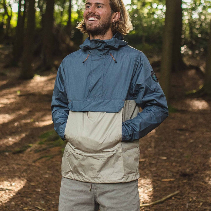 Aleutia Recycled 1/4 Zip Anorak - Turbulence Grey