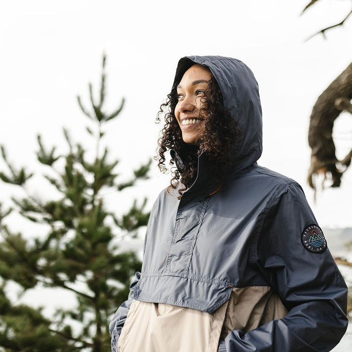 Aleutia Recycled 1/4 Zip Anorak - Turbulence Grey